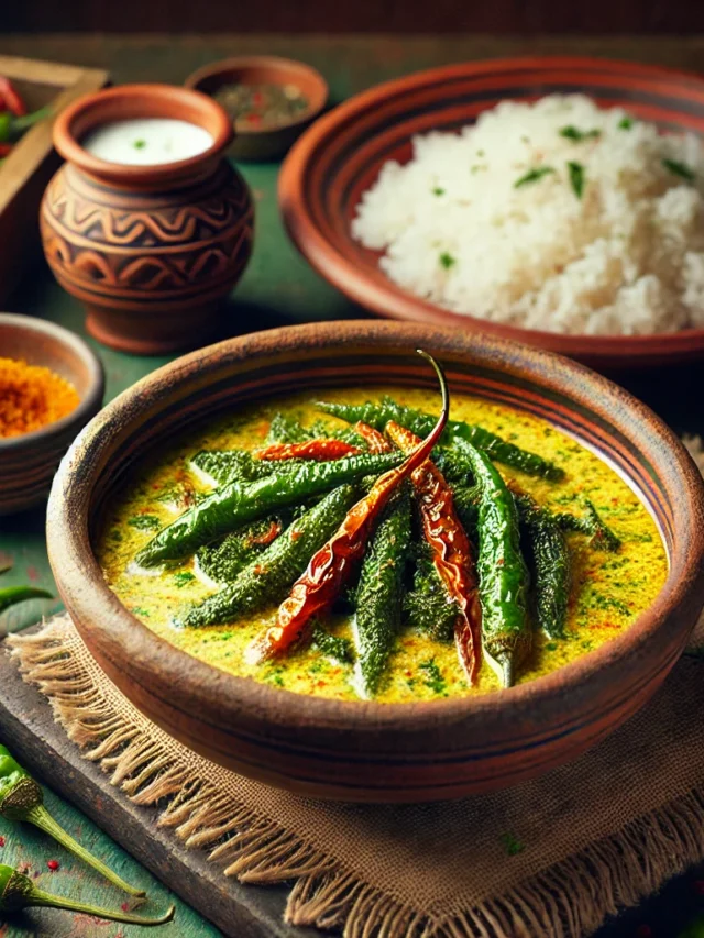 This image has an empty alt attribute; its file name is DALLE-2024-12-31-01.28.00-A-traditional-Bhutanese-dish-of-Ema-Datshi-served-in-a-rustic-clay-bowl-featuring-vibrant-green-and-red-chilies-immersed-in-a-creamy-cheese-sauce.-Th.webp